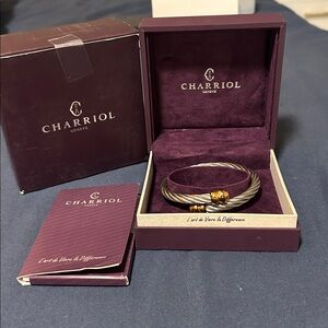 Charriol Elegant Silver and Gold Cable Bracelet